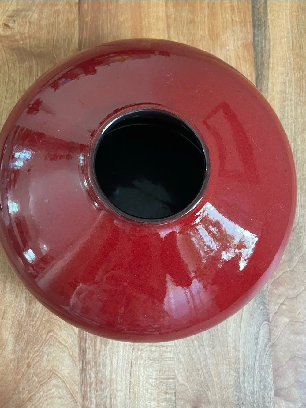 Vintage 70s Scheurich Amano Oxblood Red West German Pottery Vase # 629-13
